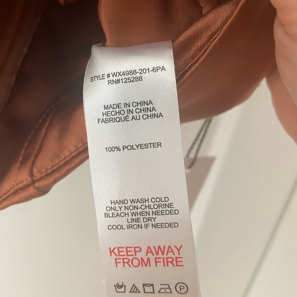 Jason Wu Crop Top Womens M Satin Bustier orange rust Trendy - Picture 6 of 6